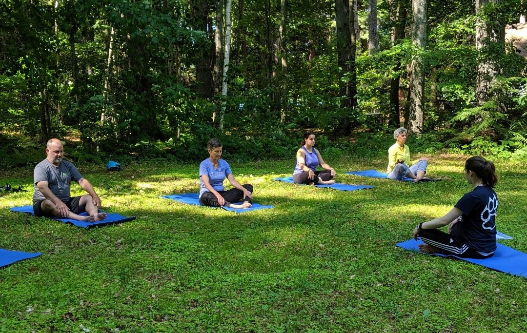 yoga in the field