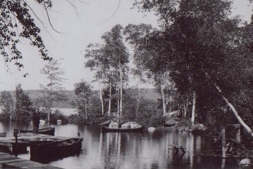 historic picture of the ferry landing cove