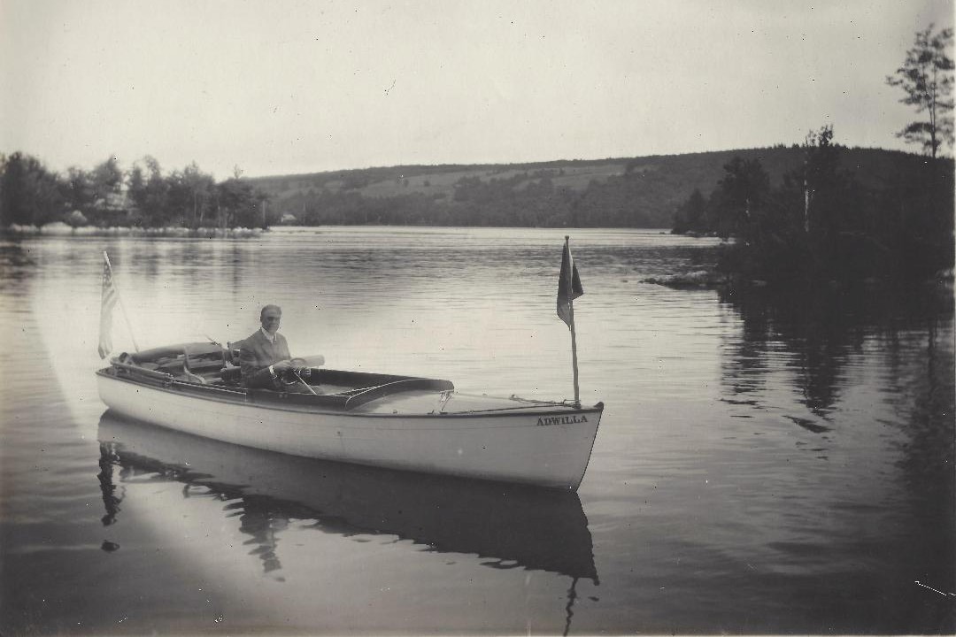 historic picture of a boat on the water
